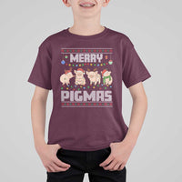 Funny Merry Pigmas T Shirt For Kid Christmas Pig Ugly Sweater Gift - Wonder Print Shop