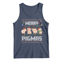 Funny Merry Pigmas Tank Top Christmas Pig Ugly Sweater Gift - Wonder Print Shop