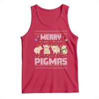 Funny Merry Pigmas Tank Top Christmas Pig Ugly Sweater Gift - Wonder Print Shop