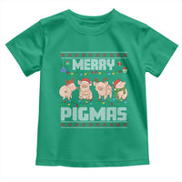 Funny Merry Pigmas Toddler T Shirt Christmas Pig Ugly Sweater Gift - Wonder Print Shop