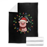 Funny Merry Oinkmas Throw Blanket Farmer Christmas Pig Lover Gift - Wonder Print Shop