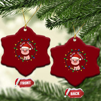 Funny Merry Oinkmas Ceramic Ornament Farmer Christmas Pig Lover Gift - Wonder Print Shop