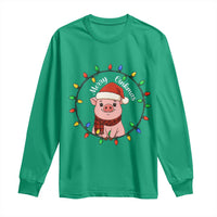 Funny Merry Oinkmas Long Sleeve Shirt Farmer Christmas Pig Lover Gift - Wonder Print Shop