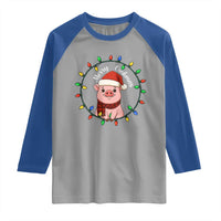 Funny Merry Oinkmas Raglan Shirt Farmer Christmas Pig Lover Gift - Wonder Print Shop