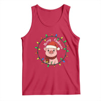 Funny Merry Oinkmas Tank Top Farmer Christmas Pig Lover Gift - Wonder Print Shop