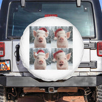 Funny Pig With Santa Hat Photobooth Spare Tire Cover Christmas Gift - Wonder Print Shop