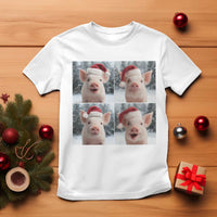 Funny Pig With Santa Hat Photobooth T Shirt Christmas Gift - Wonder Print Shop
