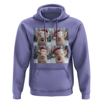 Funny Pig With Santa Hat Photobooth Hoodie Christmas Gift - Wonder Print Shop
