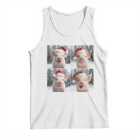 Funny Pig With Santa Hat Photobooth Tank Top Christmas Gift - Wonder Print Shop
