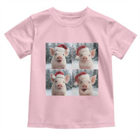 Funny Pig With Santa Hat Photobooth Toddler T Shirt Christmas Gift - Wonder Print Shop