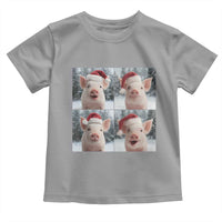 Funny Pig With Santa Hat Photobooth Toddler T Shirt Christmas Gift - Wonder Print Shop