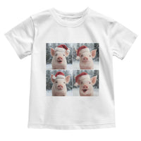 Funny Pig With Santa Hat Photobooth Toddler T Shirt Christmas Gift - Wonder Print Shop