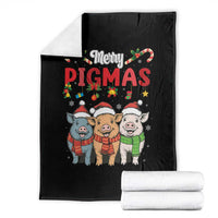 Funny Merry Pigmas Throw Blanket Christmas Pigs Farm Gift - Wonder Print Shop