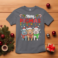 Funny Merry Pigmas T Shirt Christmas Pigs Farm Gift - Wonder Print Shop