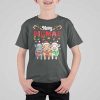 Funny Merry Pigmas T Shirt For Kid Christmas Pigs Farm Gift - Wonder Print Shop