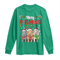 Funny Merry Pigmas Long Sleeve Shirt Christmas Pigs Farm Gift - Wonder Print Shop