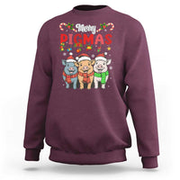 Funny Merry Pigmas Sweatshirt Christmas Pigs Farm Gift - Wonder Print Shop