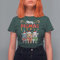 Funny Merry Pigmas T Shirt For Women Christmas Pigs Farm Gift - Wonder Print Shop