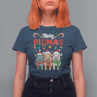 Funny Merry Pigmas T Shirt For Women Christmas Pigs Farm Gift - Wonder Print Shop
