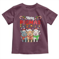 Funny Merry Pigmas Toddler T Shirt Christmas Pigs Farm Gift - Wonder Print Shop