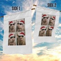 Cute Pig Christmas Selfie Garden Flag Funny Holiday Photobooth Gift - Wonder Print Shop