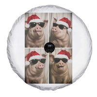 Cute Pig Christmas Selfie Spare Tire Cover Funny Holiday Photobooth Gift - Wonder Print Shop