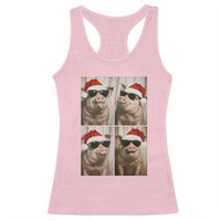 Cute Pig Christmas Selfie Racerback Tank Top Funny Holiday Photobooth Gift - Wonder Print Shop
