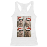 Cute Pig Christmas Selfie Racerback Tank Top Funny Holiday Photobooth Gift - Wonder Print Shop