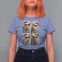 Cute Pig Christmas Selfie T Shirt For Women Funny Holiday Photobooth Gift - Wonder Print Shop