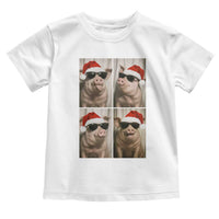 Cute Pig Christmas Selfie Toddler T Shirt Funny Holiday Photobooth Gift - Wonder Print Shop