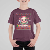 Funny Merry Oinkmas T Shirt For Kid Pig Lover Ugly Christmas Gift - Wonder Print Shop