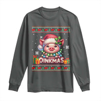 Funny Merry Oinkmas Long Sleeve Shirt Pig Lover Ugly Christmas Gift - Wonder Print Shop