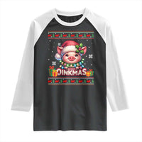Funny Merry Oinkmas Raglan Shirt Pig Lover Ugly Christmas Gift - Wonder Print Shop