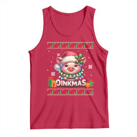 Funny Merry Oinkmas Tank Top Pig Lover Ugly Christmas Gift - Wonder Print Shop