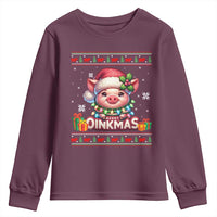 Funny Merry Oinkmas Youth Sweatshirt Pig Lover Ugly Christmas Gift - Wonder Print Shop