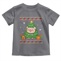 Funny Pig Christmas Tree Ugly Sweater Toddler T Shirt Farm Animal Gift - Wonder Print Shop