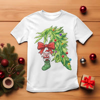 Funny Christmas Pig In Green Hand Naughty T Shirt Pet Lover Gift - Wonder Print Shop