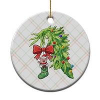 Funny Christmas Pig In Green Hand Naughty Ceramic Ornament Pet Lover Gift - Wonder Print Shop