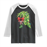 Funny Christmas Pig In Green Hand Naughty Raglan Shirt Pet Lover Gift - Wonder Print Shop