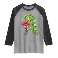Funny Christmas Pig In Green Hand Naughty Raglan Shirt Pet Lover Gift - Wonder Print Shop