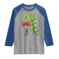 Funny Christmas Pig In Green Hand Naughty Raglan Shirt Pet Lover Gift - Wonder Print Shop