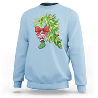 Funny Christmas Pig In Green Hand Naughty Sweatshirt Pet Lover Gift - Wonder Print Shop