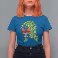 Funny Christmas Pig In Green Hand Naughty T Shirt For Women Pet Lover Gift - Wonder Print Shop