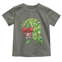 Funny Christmas Pig In Green Hand Naughty Toddler T Shirt Pet Lover Gift - Wonder Print Shop