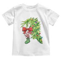 Funny Christmas Pig In Green Hand Naughty Toddler T Shirt Pet Lover Gift - Wonder Print Shop