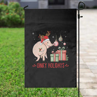 Oinky Holidays Garden Flag Funny Christmas Pig Lover Gift - Wonder Print Shop