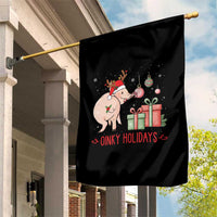Oinky Holidays Garden Flag Funny Christmas Pig Lover Gift - Wonder Print Shop