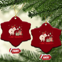 Oinky Holidays Ceramic Ornament Funny Christmas Pig Lover Gift - Wonder Print Shop