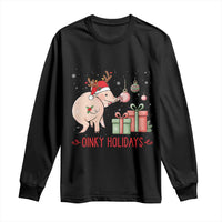 Oinky Holidays Long Sleeve Shirt Funny Christmas Pig Lover Gift - Wonder Print Shop