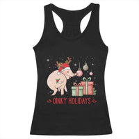 Oinky Holidays Racerback Tank Top Funny Christmas Pig Lover Gift - Wonder Print Shop
